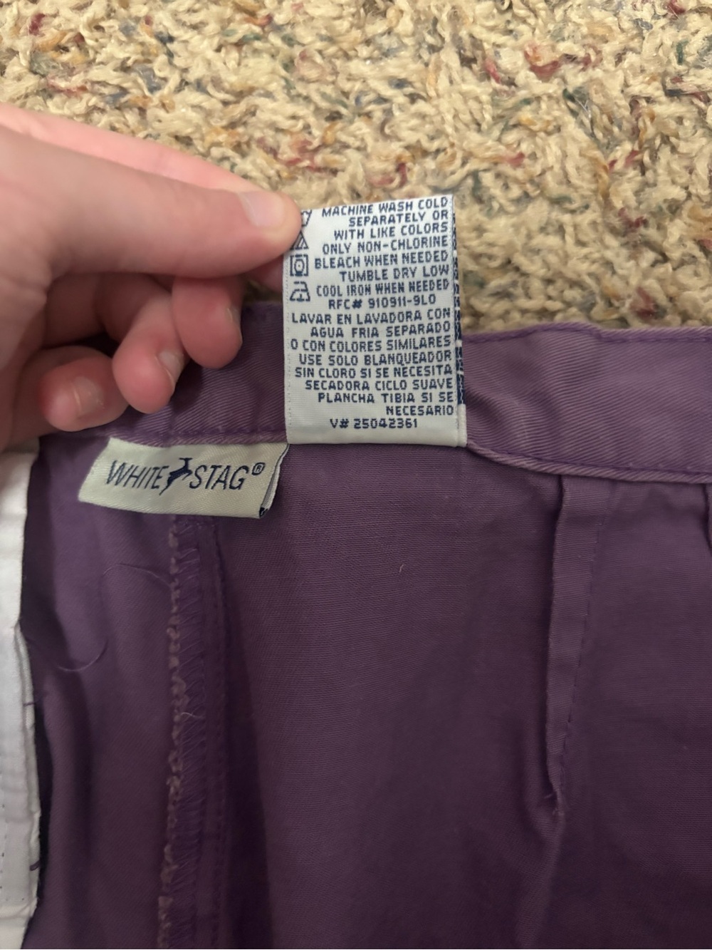 White Stag Purple High-Waist Casual Bermuda Shorts - Picture 7 of 9